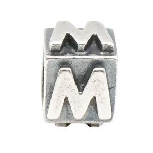 Lovelinks by Aagaard Initial Letter M Sterling Silver Charm Bead